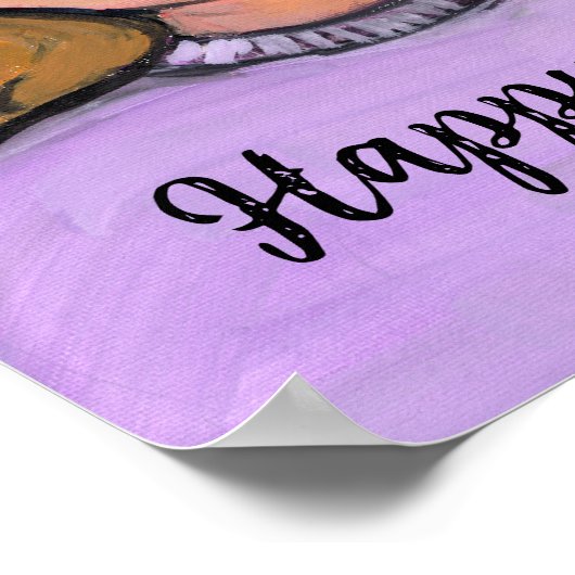 アポップ・アートの10代のートカ名門私立校風のートガールユニークおもしろい ポスター (角)