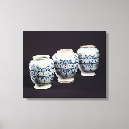 アポテカリー薬の瓶， c.1740 キャンバスプリント (正面)