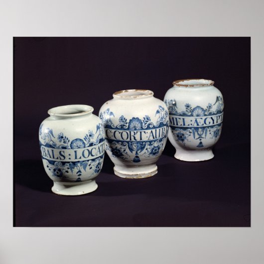 アポテカリー薬の瓶， c.1740 ポスター (正面)