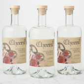 アポリカリースチームパンク |ヴィンテージムーンシャインまたはヴィノ リキュールボトルラベル (ボトル)