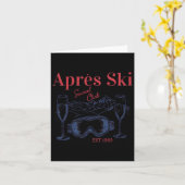 アポリススキーソーシャルクラブドリンクパーティーウィメンズウィンター カード (黄色い花)