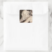 アポロとダフネ、ダフネの頭の詳細 スクエアシール (バッグ)