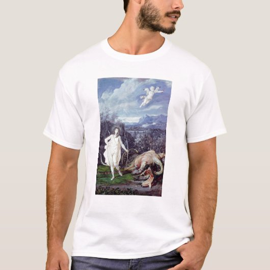 アポロの大蛇の殺害者としてルイ14世 Tシャツ (正面)