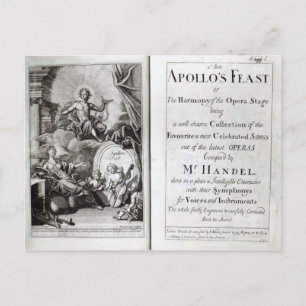 アポロの饗宴のためのフロンティスピース， c.1734 ポストカード