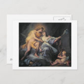 アポロはニンフ・ロイコテアを愛撫(カンヴァ油) ポストカード (正面/裏面)