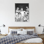 アポロは森の中のニンフに世話をされた キャンバスプリント (インサイチュ (寝室))