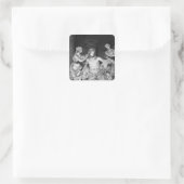 アポロは森の中のニンフに世話をされた スクエアシール (バッグ)