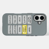 アポロインジケータアラームDSKY、ジンバルロック Case-Mate iPhoneケース (裏面 (横))