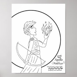 アポロカラーリングページプリント ポスター
