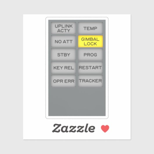 アポロガイダンスコンピュータインジケータ警報DSKY シール (シート)