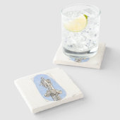 アポロン像の水彩画 ストーンコースター (横)