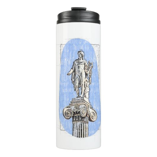 アポロン像の水彩画 タンブラー (正面)