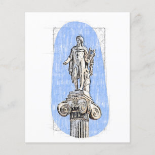 アポロン像の水彩画 チラシ