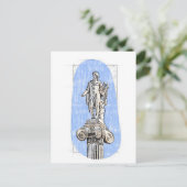 アポロン像の水彩画 ポストカード (スタンド正面)