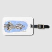 アポロン像の水彩画 ラゲッジタグ (正面横)