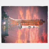 アポロ土星1Bロケット打ち上げ フリースブランケット (正面(横))