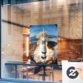 アポロ土星Vロケット打ち上げ月1969 ウィンドウサイン (カフェ窓)