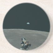 アポロ月着陸船と月からの地球の出 コースター (正面)