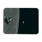 アポロ月着陸船と月からの地球の出 マグネット (横)