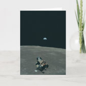 アポロ月着陸船と月の地球の上昇 カード (正面)