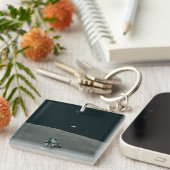 アポロ月着陸船と月の地球の上昇 キーホルダー (正面右)