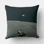 アポロ月着陸船と月の地球の上昇 クッション (裏面)