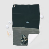 アポロ月着陸船と月の地球の上昇 ゴルフタオル (インサイチュ)