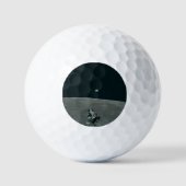 アポロ月着陸船と月の地球の上昇 ゴルフボール (正面)