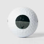 アポロ月着陸船と月の地球の上昇 ゴルフボール (正面)