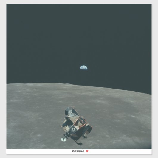 アポロ月着陸船と月の地球の上昇 シール (シート)