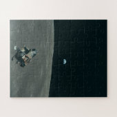 アポロ月着陸船と月の地球の上昇 ジグソーパズル (横)