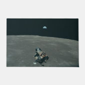 アポロ月着陸船と月の地球の上昇 ドアマット (正面)
