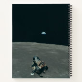 アポロ月着陸船と月の地球の上昇 ノートブック (裏面)