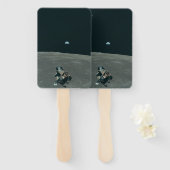 アポロ月着陸船と月の地球の上昇 ハンドファン (正面&裏面)