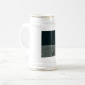 アポロ月着陸船と月の地球の上昇 ビールジョッキ (正面左)