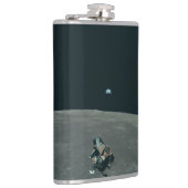 アポロ月着陸船と月の地球の上昇 フラスク (右)