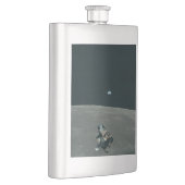 アポロ月着陸船と月の地球の上昇 フラスク (右)