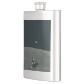 アポロ月着陸船と月の地球の上昇 フラスク (左)