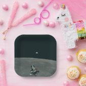 アポロ月着陸船と月の地球の上昇 ペーパープレート (パーティー)