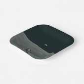 アポロ月着陸船と月の地球の上昇 ペーパープレート (傾斜あり)