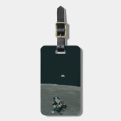 アポロ月着陸船と月の地球の上昇 ラゲッジタグ (正面縦)