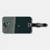 アポロ月着陸船と月の地球の上昇 ラゲッジタグ (裏面横)