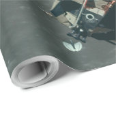 アポロ月着陸船と月の地球の上昇 ラッピングペーパー (ロールコーナー)