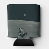 アポロ月着陸船と月の地球の上昇 缶クーラー (裏面)