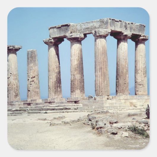 アポロ神殿の遺跡，紀元前550年 スクエアシール (正面)