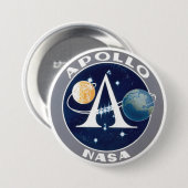 アポロ計画のロゴ 缶バッジ (正面&裏面)