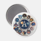 アポロ計画記念ロゴ マグネット (正面/裏面)