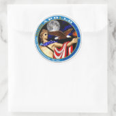 アポロ過去&フューチャー3"ステッカー ラウンドシール (バッグ)