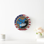 アポロ1代表団パッチのロゴ ラウンド壁時計 (ホーム)