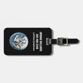 アポロ10号の宇宙船から取り出された地球。 ラゲッジタグ (正面横)